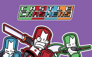 Castle Crashers Knights Purple Wallpaper