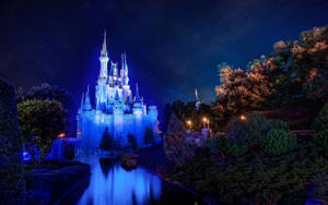 Castle Glowing Pixel Disney Laptop Wallpaper