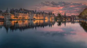 Castle, Palace, Lake, Reflection Wallpaper