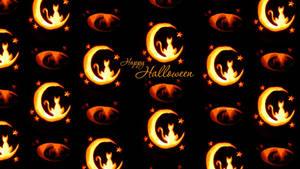 Cat Lovers' Cute Halloween Desktop Wallpaper