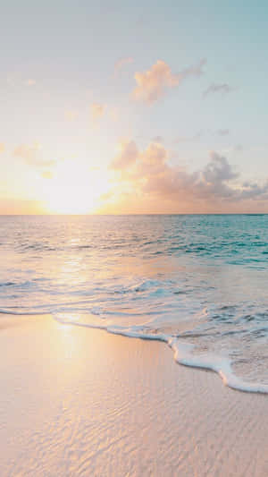 Catch The Perfect Wave With A Summer Beach Iphone Wallpaper