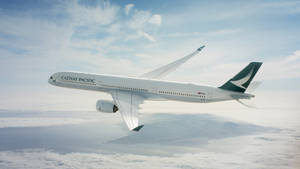 Cathay Pacific Aircraft Landmass Wallpaper