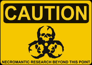 Caution Sign With Toxic Skull Symbol Wallpaper