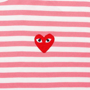 Cdg Heart Stripes Wallpaper