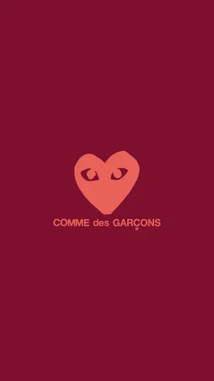 Cdg Play Simple Red Wallpaper