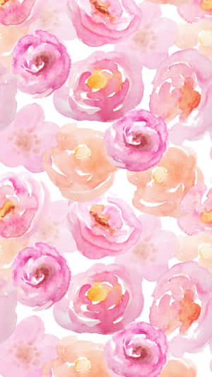 Celebrate A Blooming Spring With This Stunning Pink Floral Pattern. Wallpaper