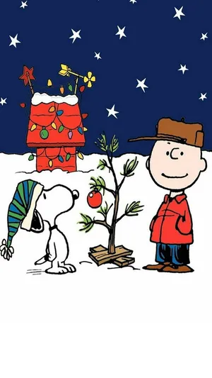 Celebrate Christmas This Season With Snoopy On Your Iphone! Wallpaper