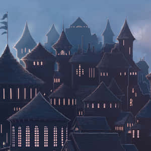 Celebrate Christmas With Magic And Wonder At Hogwarts! Wallpaper