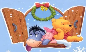 Celebrate Christmas With Winnie The Pooh Wallpaper