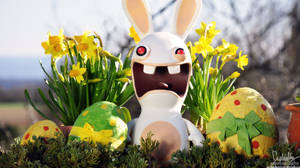 Celebrate Easter With These Colorful Rayman Rabbid Eggs Wallpaper