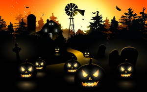 Celebrate Spooky Season With A Spooktacular Display Wallpaper