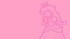 Celebrate The Color And Regal Beauty Of Princess Peach Wallpaper