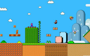Celebrate The History Of Super Mario With This Wallpaper Wallpaper