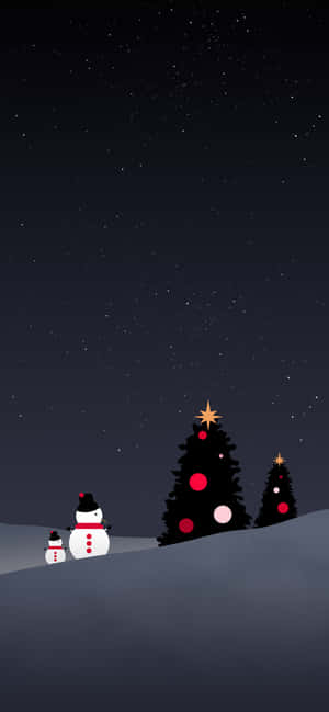 Celebrate The Holidays With A Red Christmas-themed Iphone! Wallpaper