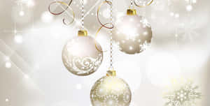 Celebrate The Holidays With Gold Christmas Decor Wallpaper