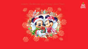 'celebrate The New Year With Mickey Mouse' Wallpaper