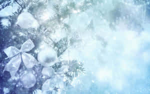 Celebrate The Season With A Blue Christmas Wallpaper