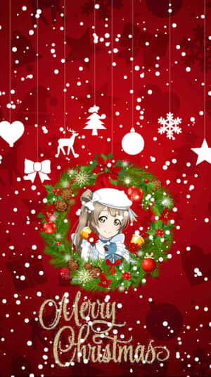 Celebrate The Season With A Red Christmas Iphone! Wallpaper