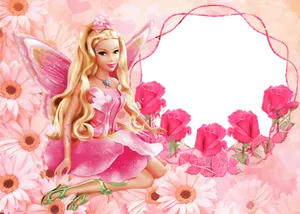 Celebrating Barbie's Beauty With Roses Wallpaper