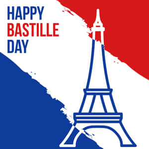 Celebrating Bastille Day With Magnificent Fireworks Display Over The Eiffel Tower Wallpaper