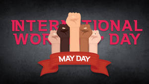 Celebrating May Day On A Gray Background Wallpaper