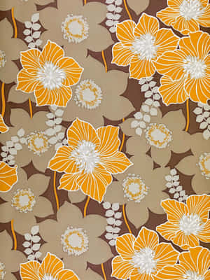 Cell Phone 70s Floral Pattern Wallpaper