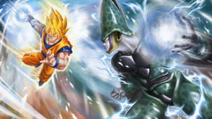 Cell Vs Goku Dragon Ball Super Fanart Wallpaper