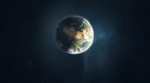 Center Planet In Space Wallpaper