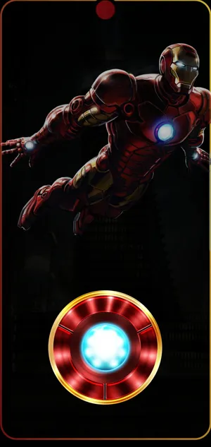 Center Punch Hole Iron Man Wallpaper