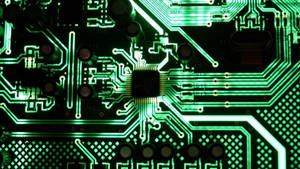 Centered Microchip, Circuit Board Wallpaper