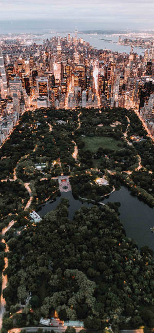 Central Park View In New York Iphone Wallpaper