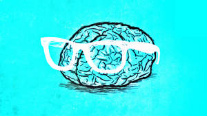 Cerebral Cortex Wearing A Pair Of Glasses Wallpaper