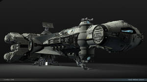 Cg Artwork Spaceship Black Background Wallpaper