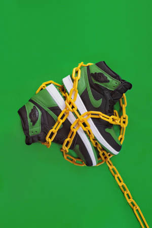 Chained Green Shoes Wallpaper