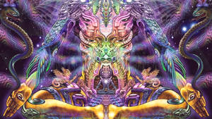 Chakra God Coloful Altar Wallpaper