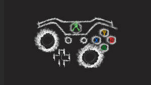 Chalk Drawn Xbox Controller Wallpaper