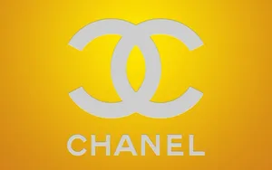 Chanel Logo Yellow Gradient Wallpaper