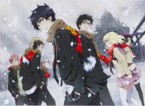 Characters In Snow Blue Exorcist Wallpaper
