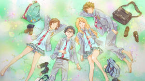 Characters Of Your Lie In April Wallpaper