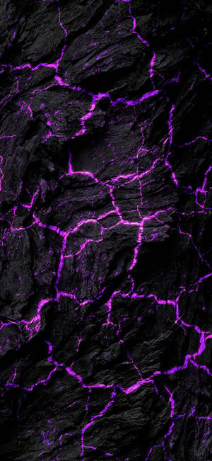 Charcoal Cracks Neon Purple Iphone Wallpaper