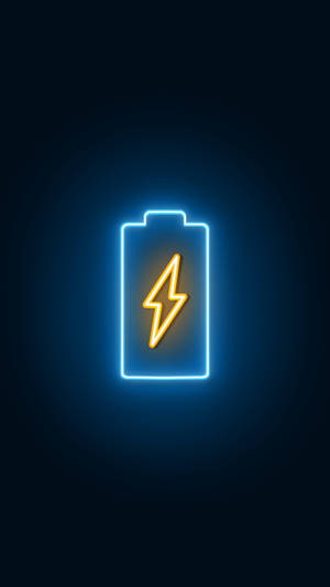 Charging Battery Neon Aesthetic Iphone Wallpaper