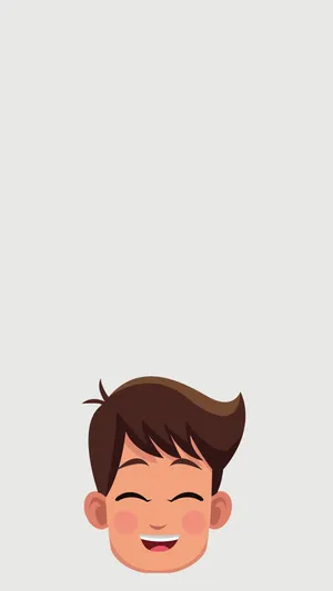 Charismatic Cartoon Boy Character Wallpaper