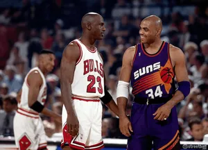 Charles Barkley Michael Jordan Chicago Bulls Nba Wallpaper