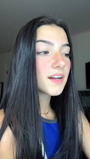 Charli Damelio In Blue Wallpaper