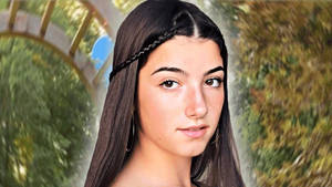 Charli Damelio With Braided Hairstyle Wallpaper