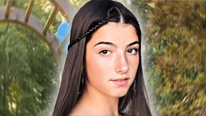 Charli Damelio With Braided Hairstyle Wallpaper