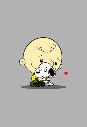 Charlie Brown Hugging Snoopy Wallpaper