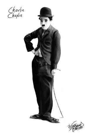 Charlie Chaplin Fan Art Wallpaper