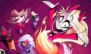 Charlie Having Fun Hazbin Hotel Wallpaper