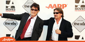 Charlie Sheen And Emilio Estevez Aarp Film Festival Wallpaper